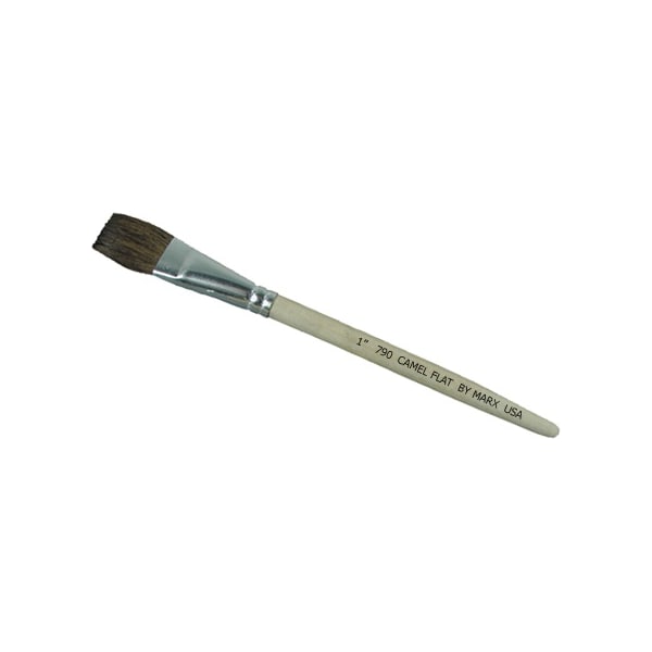 Size 1" Camel Hair Flat Artist Brush